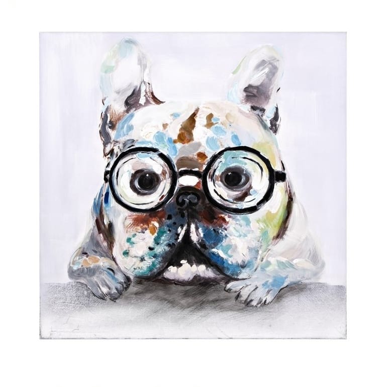 Dog Lover Collection 23.75" Square Wrapped Canvas Wall Art
