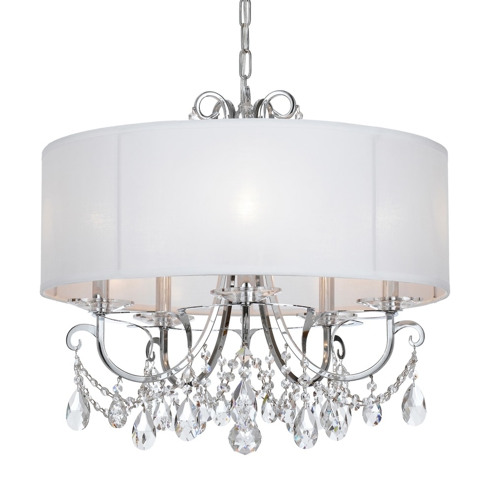 D'or Linear 5 Light Crystal Chandelier D'or Linear 5 Light Crystal Chandelier