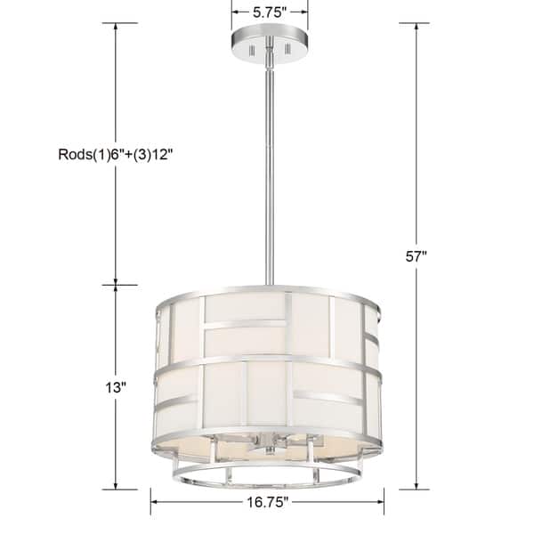 dimension image slide 1 of 2, Libby Langdon Danielson 4-light Chandelier