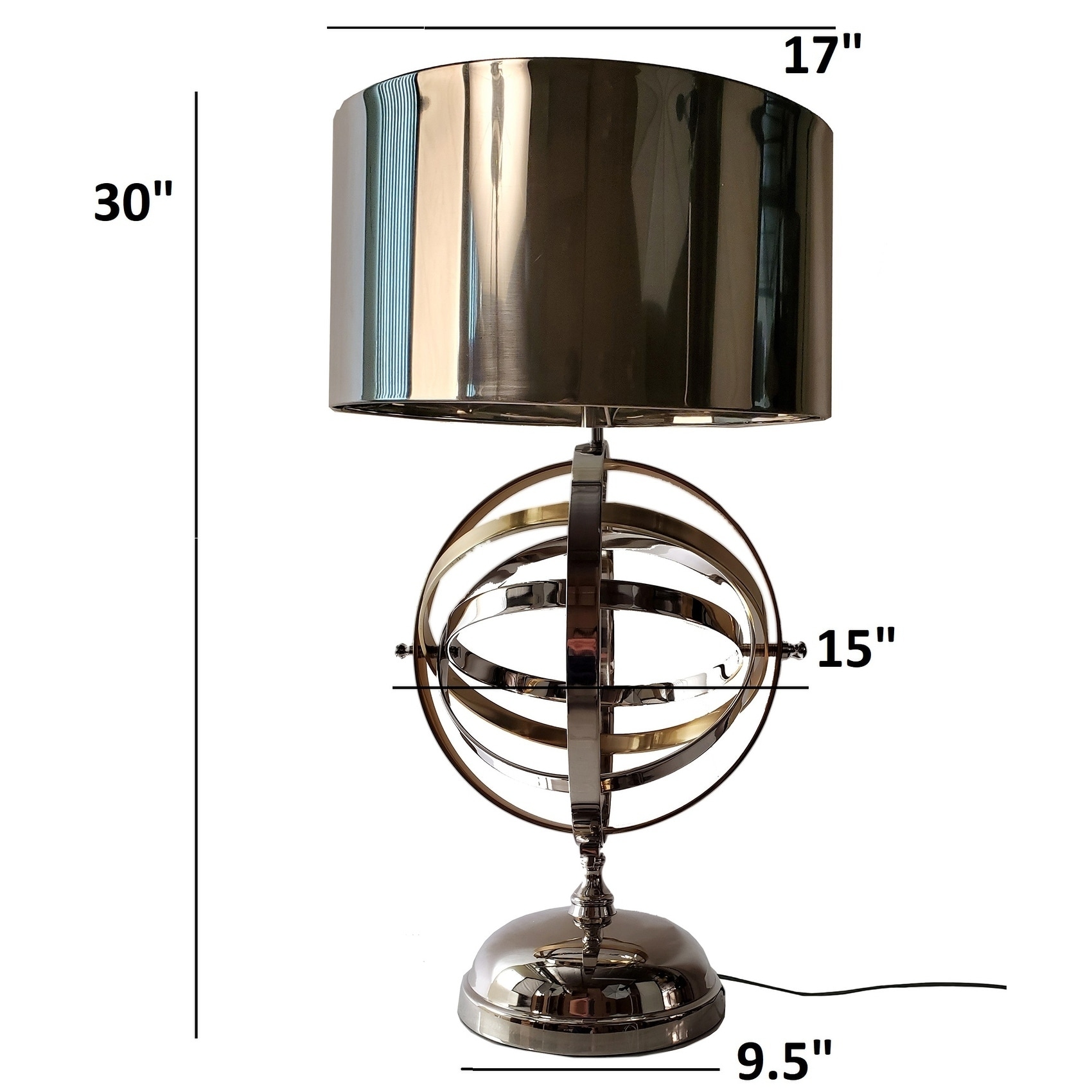 armillary table lamp