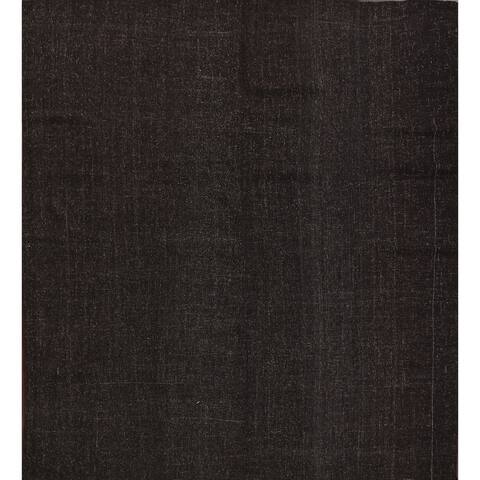 Solid Contemporary Kilim Turkish Home Decor Area Rug Flat-Weave - 9'5" x 9'10" Square