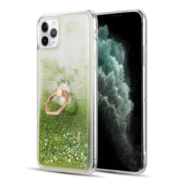 Waterfall Ring Liquid Sparkling Quicksand Tpu Case For Iphone11 Pro Max Green Overstock Waterfall Ring Liquid Sparkling Quicksand Tpu Case For Iphone11 Pro Max Green Overstock