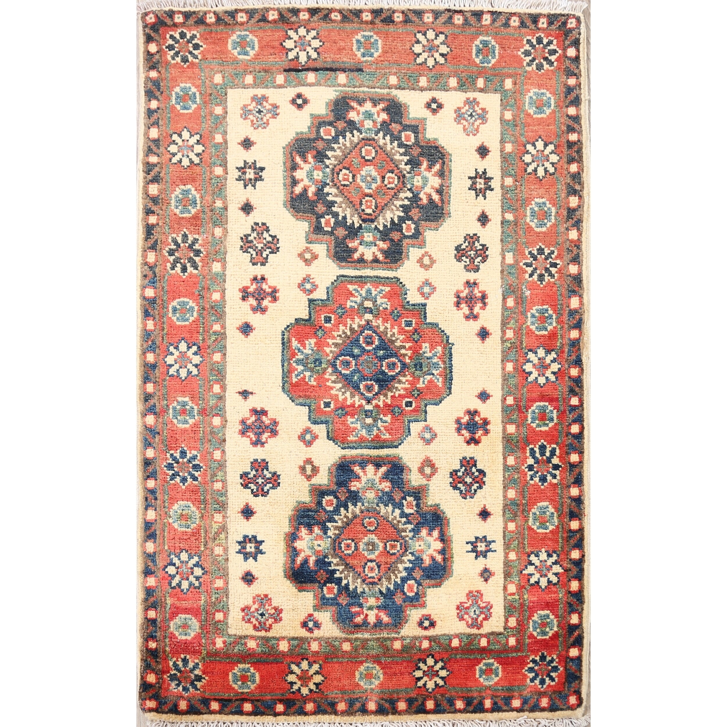 3'4 x 3'4 Oriental Super Kazak Square Rug 