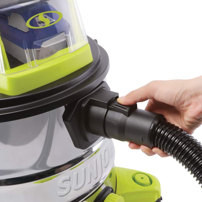 Sun Joe 24-Volt iON Cordless Portable Stainless Steel Wet/Dry Vacuum - 9' x 12'