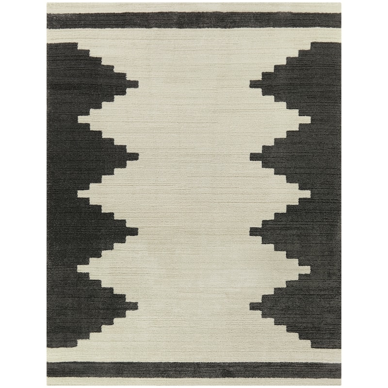 Brynja Scandinavian Border Area Rug