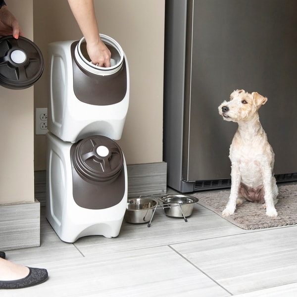 Stackable dog 2025 food bins