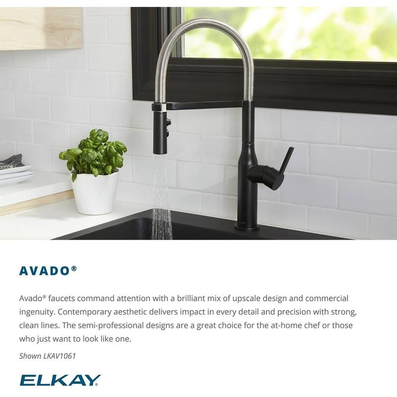 Elkay Avado Single Hole Bar Faucet with Pull-down Spray and Lever Handle