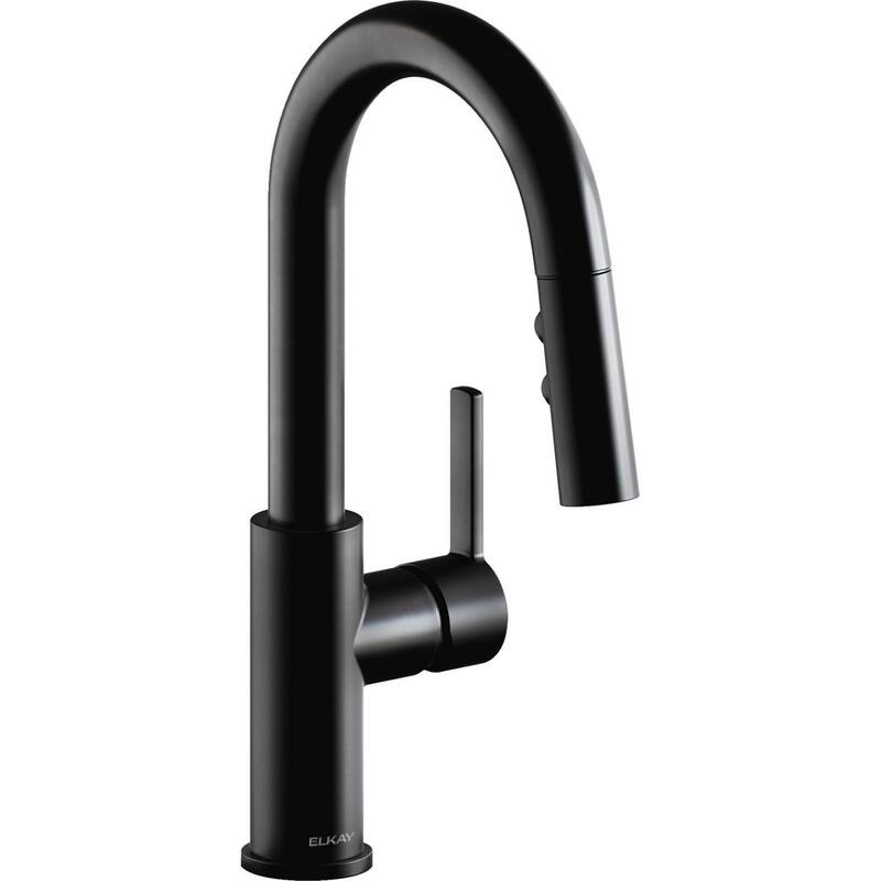 Elkay Avado Single Hole Bar Faucet with Pull-down Spray and Lever Handle - Matte Black