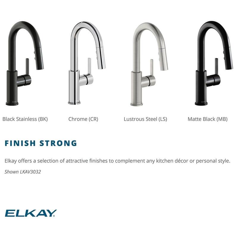 Elkay Avado Single Hole Bar Faucet with Pull-down Spray and Lever Handle