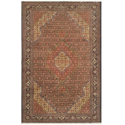 Handmade One-of-a-Kind Tabriz Wool & Silk Rug - 6'6 x 9'9