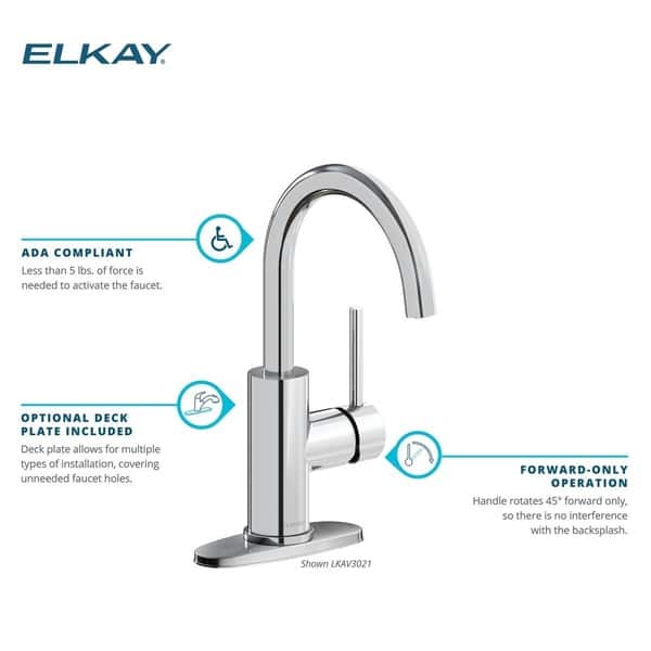 Elkay Avado Single Hole Bar Faucet with Lever Handle Bed Bath