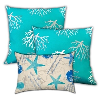 Oceans Creations Indoor/Outdoor, Zippered Pillow Cover with Insert, Set ...