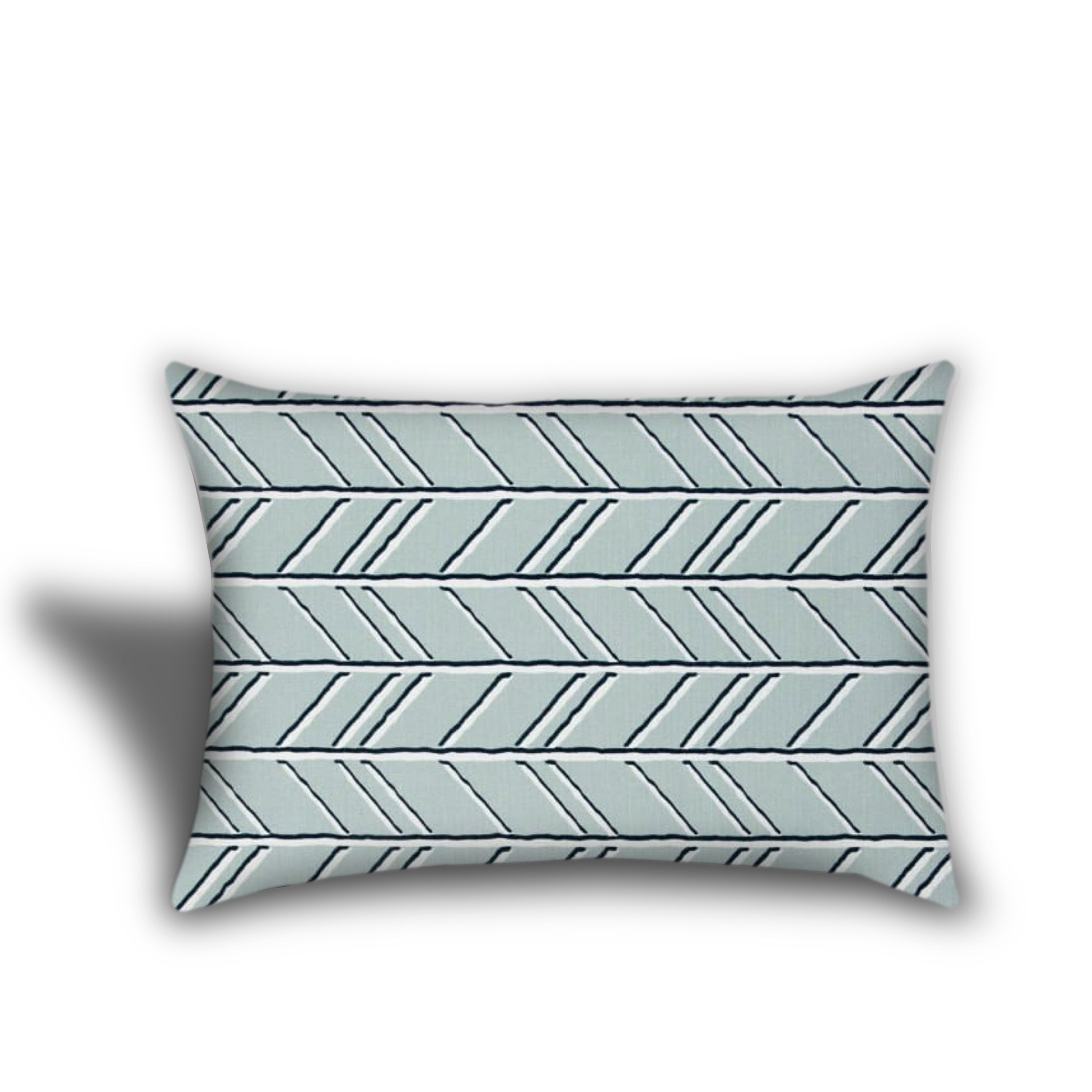 Nautical Throw Pillow Cover, Blue Stripe Cushions, Big Pillow