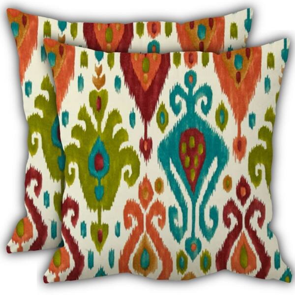 Joita Home Indian Summers Indoor Outdoor Zippered Pillow Cover With Insert Set Of 2 Large 1 Lumbar Overstock 31222110