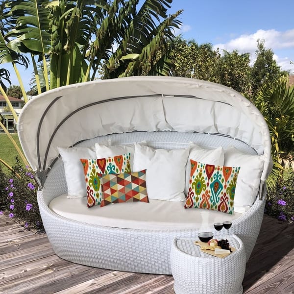 Joita Home Indian Summers Indoor Outdoor Zippered Pillow Cover With Insert Set Of 2 Large 1 Lumbar Overstock 31222110