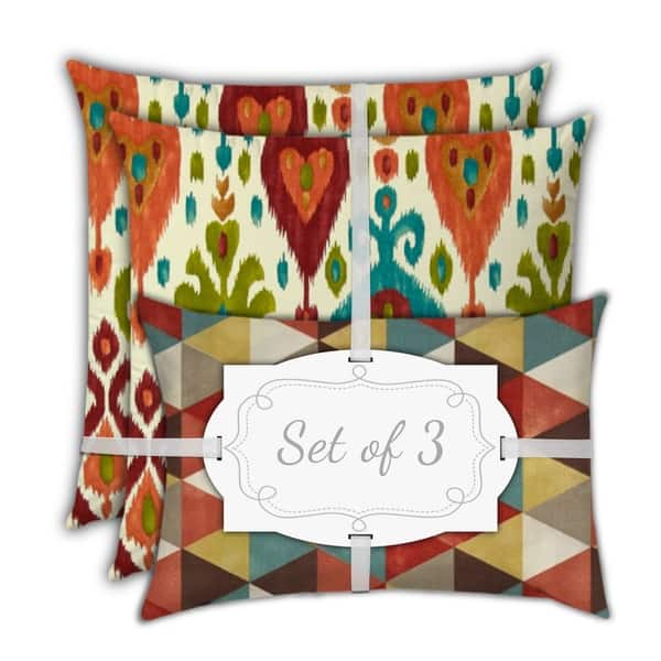 Joita Home Indian Summers Indoor Outdoor Zippered Pillow Cover With Insert Set Of 2 Large 1 Lumbar Overstock 31222110
