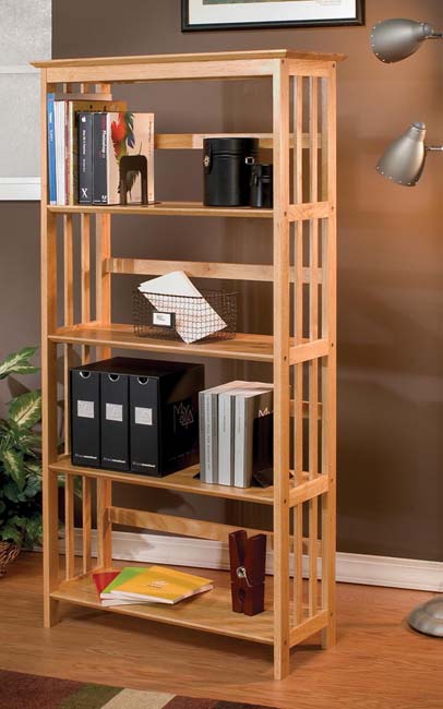 Shop Mission Style Solid Wood Bookcase Overstock 3122298