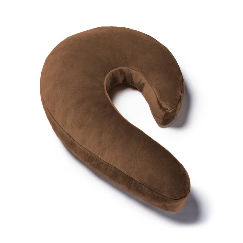 Avana Uno Micro-velvet Memory Foam Side-sleeper Snuggle Pillow - Mocha