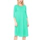 preview thumbnail 18 of 28, Women's Solid Loose Fit Jersey Knit Midi Dress