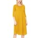 preview thumbnail 20 of 28, Women's Solid Loose Fit Jersey Knit Midi Dress