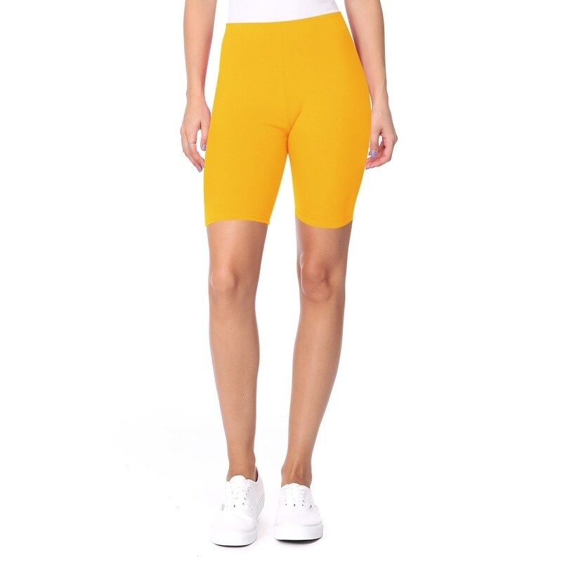 biker shorts yellow