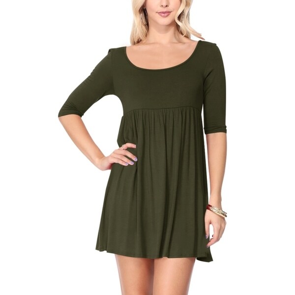 scoop neck mini dress