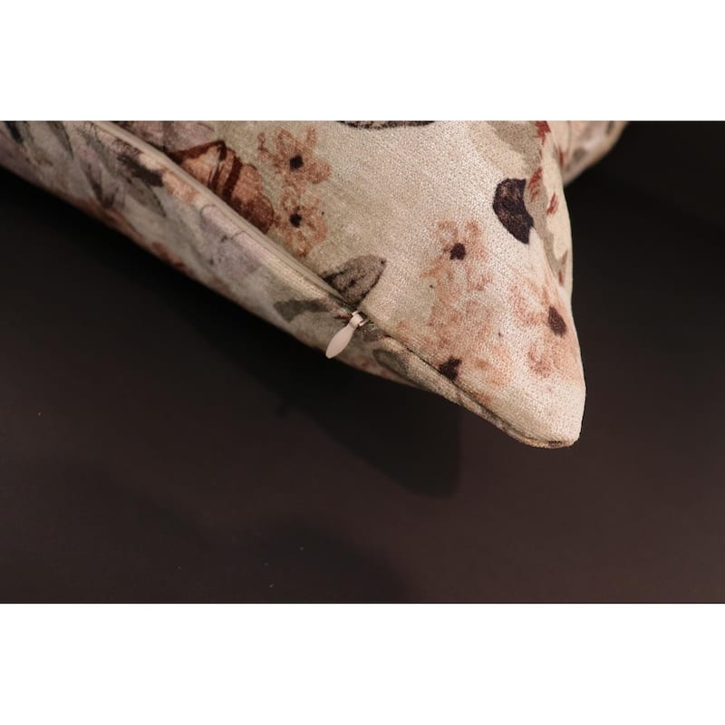 Endine Pansy Velvet Turkish Pillow