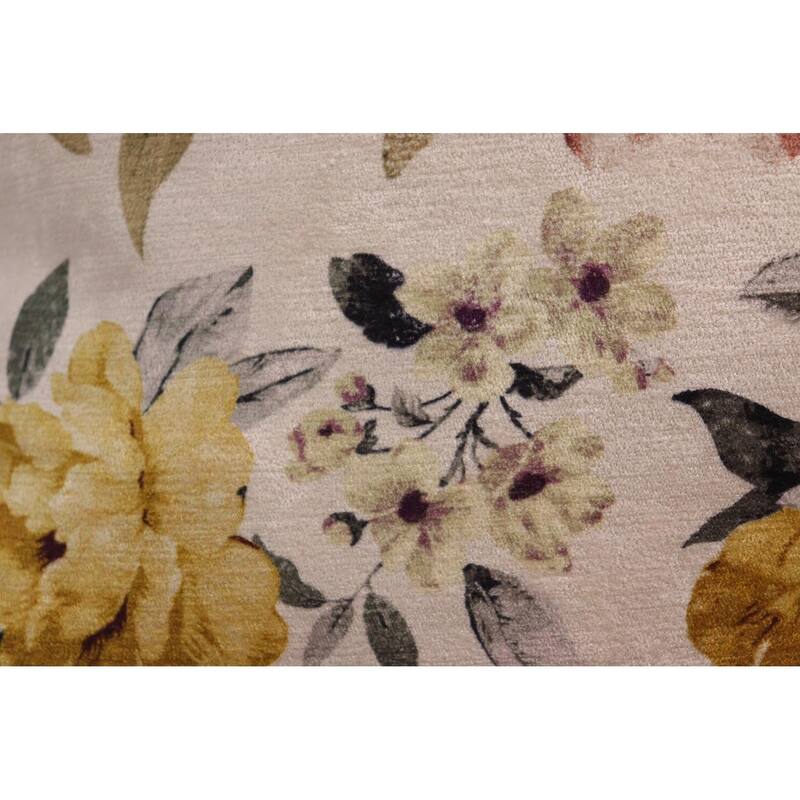 Endine Pansy Velvet Turkish Pillow