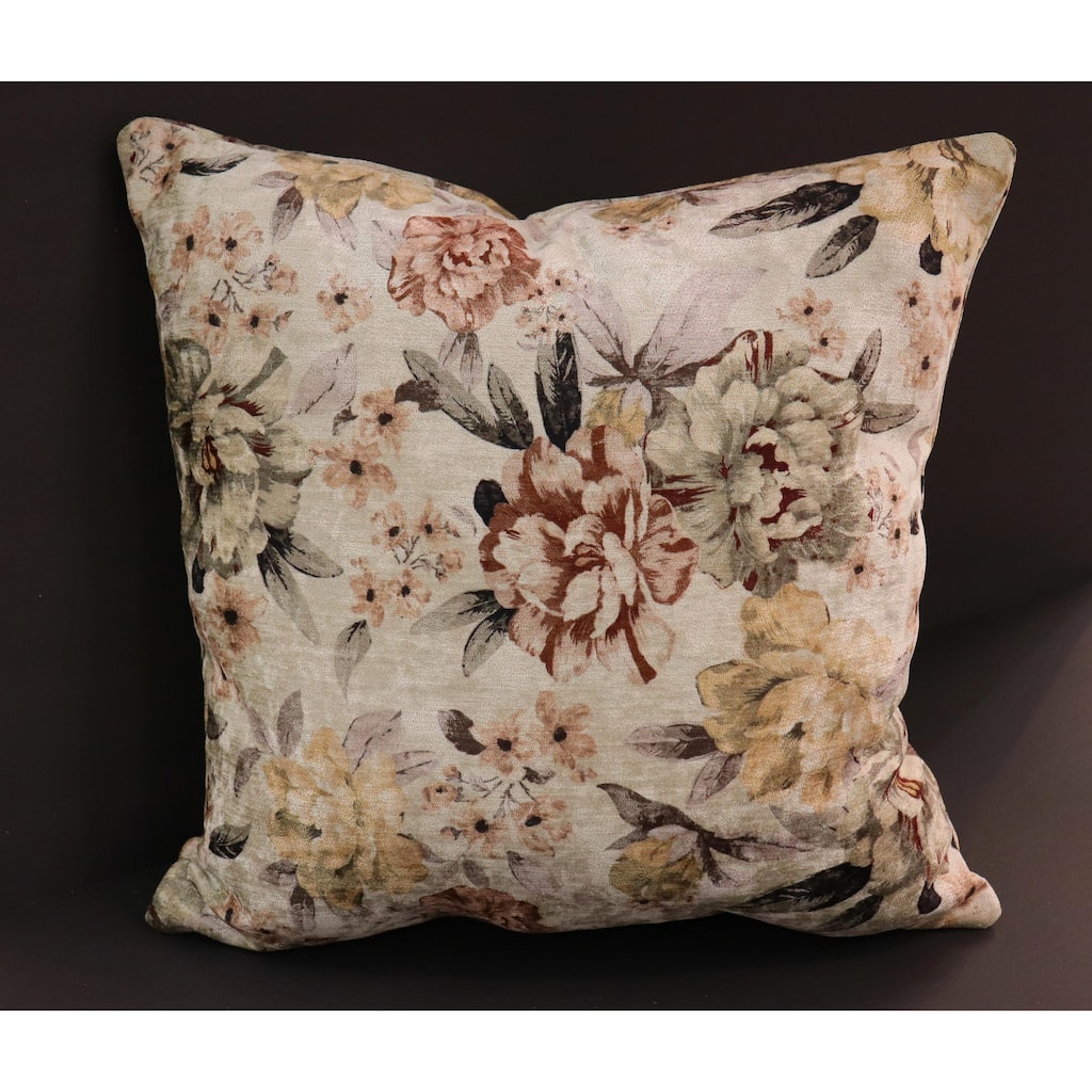 Endine Pansy Velvet Turkish Pillow