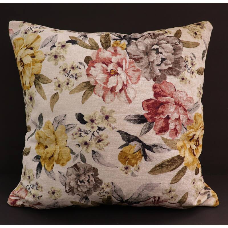 Endine Pansy Velvet Turkish Pillow