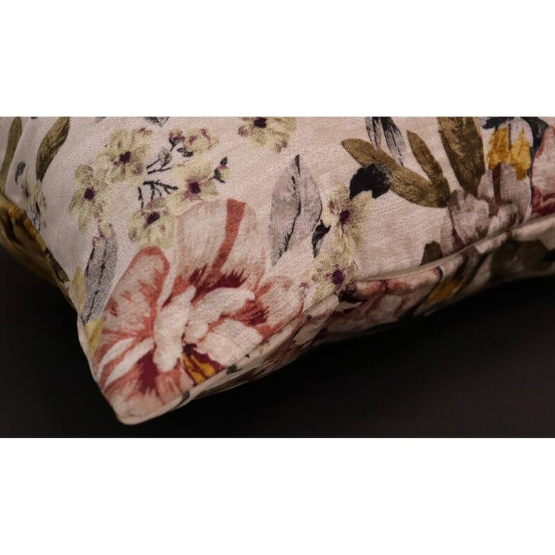 Endine Pansy Velvet Turkish Pillow