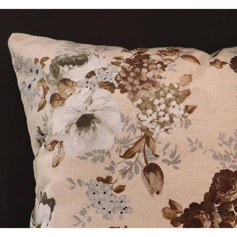 Endine Pansy Velvet Turkish Pillow