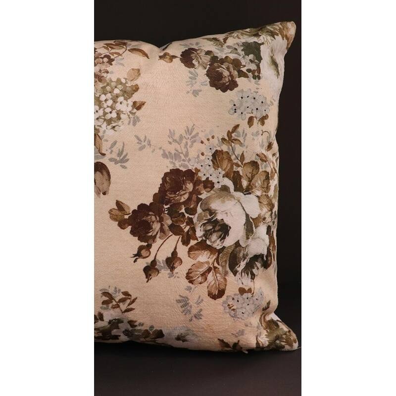 Endine Pansy Velvet Turkish Pillow