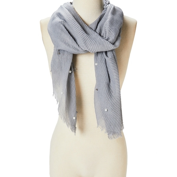 Women Beautiful Fashion Scarf Viscose Shawl Wraps Scarves Pearl Accent Lightweight Soft Girls Hair Neck Scarf - Large. Opens flyout.