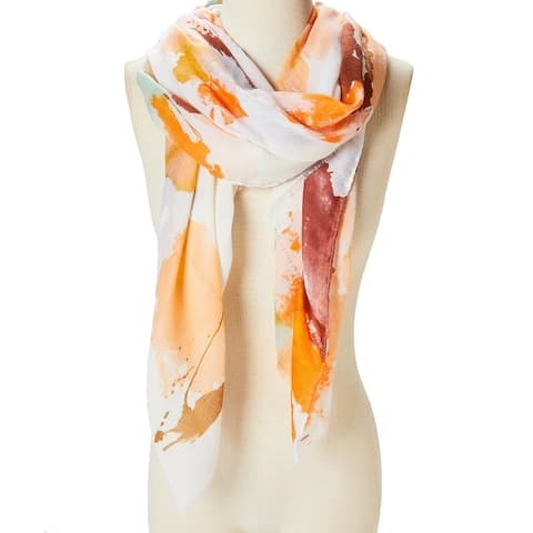 Women Viscose Shawl Wraps Scarf Abstract Printed Neck Scarves Girls Hair Scarfs Beautiful Neck Scarves - Large
