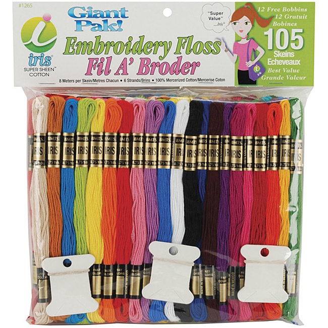 Jumbo size Value Pack Multicolor 100 percent Cotton Embroidery Floss