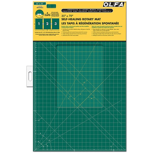 Shop Olfa Gridded 35x70 Cutting Mat And Clips Set Ships To