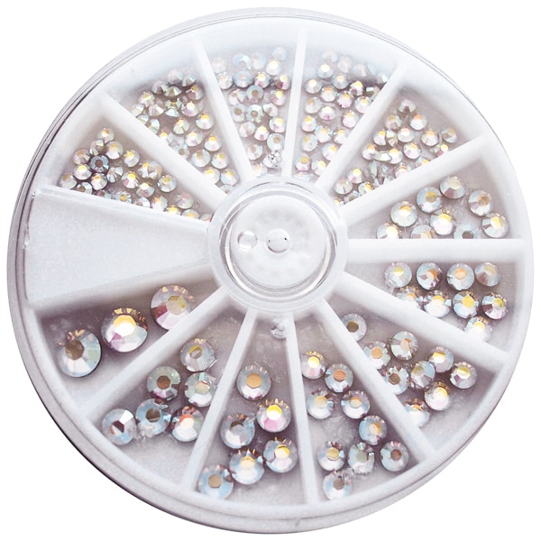 Crystal Rhinestone Compact Aurora Borealis  159 Crystals