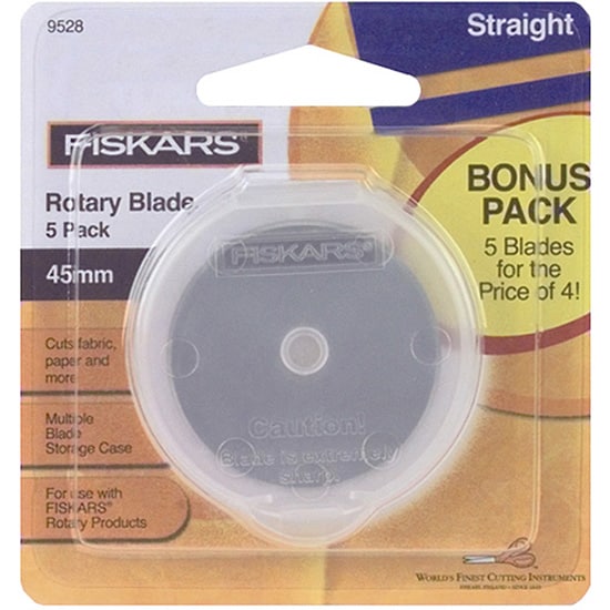 Fiskars Rotary Cutter 45 Mm Blades (pack Of 5)