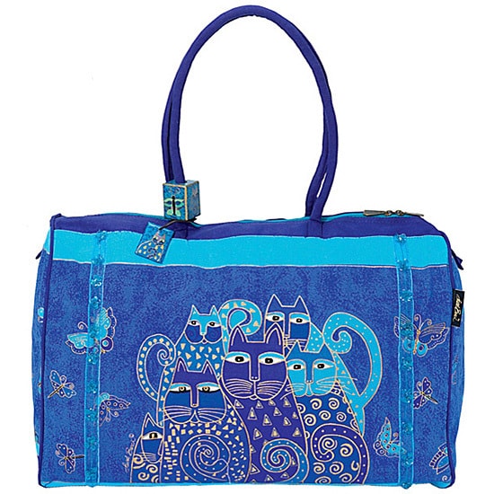 Shop Laurel Burch Indigo Cats Arts and Crafts Travel Bag - Free ...