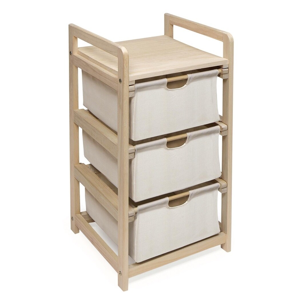 Shop Three Drawer Hamper And Storage Unit Free Shipping On