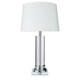 Silver Orchid Crystal Column Chrome Finish Table Lamp - Thumbnail 3