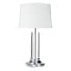 Silver Orchid Crystal Column Chrome Finish Table Lamp - Thumbnail 2