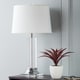 Silver Orchid Crystal Column Chrome Finish Table Lamp - Thumbnail 0