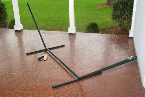 Green Steel Hammock Stand