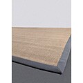 Artist's Loom Hand-woven Contemporary Border Natural Eco-friendly Sisal Rug - 5' x 8'