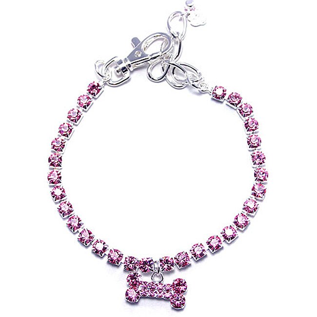 Silverplated Large Austrian Crystal Pet Collar