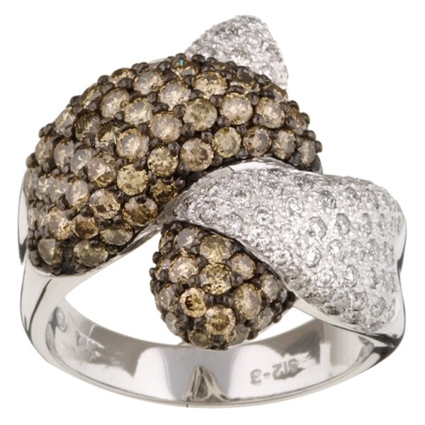Shop Encore by Le Vian 14k White Gold Chocolate Diamond Cocktail Ring