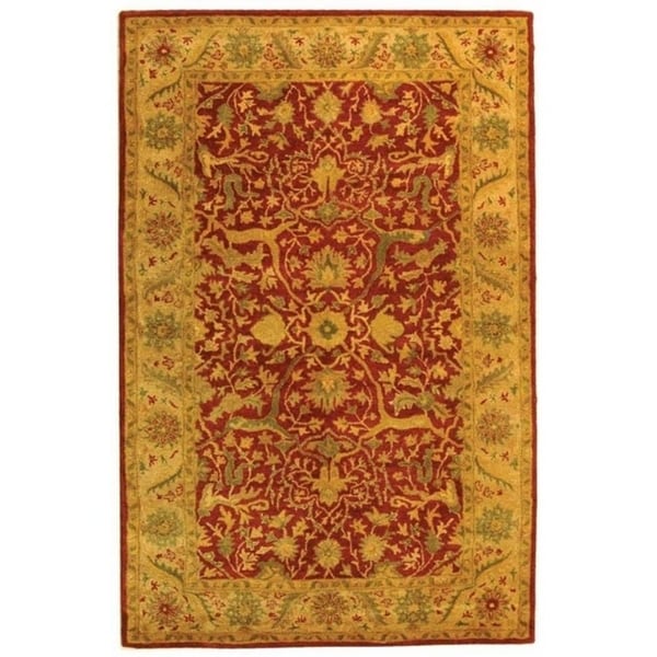 Safavieh Handmade Antiquities Mahal Rust/ Beige Wool Rug - 9'-6" x 13'-6"