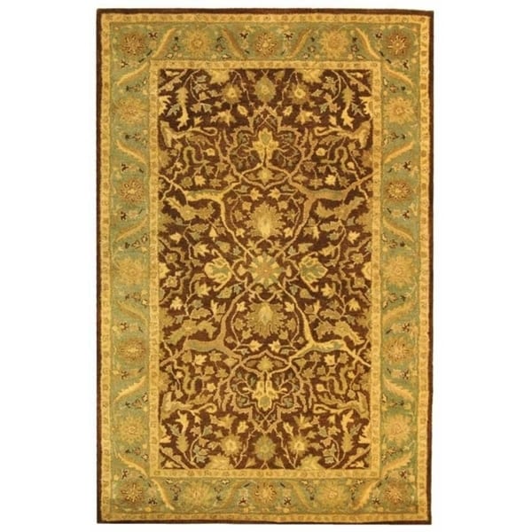 Safavieh Handmade Antiquities Mahal Brown/ Blue Wool Rug - 9'6" x 13'6"